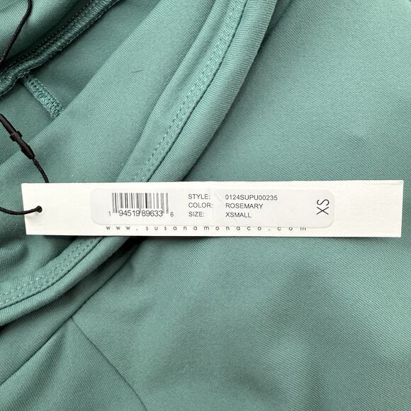 Susana Monaco Flared Tube Jumpsuit XS Rosemary Stretch Minimalist Old Money - Picture 4 of 5